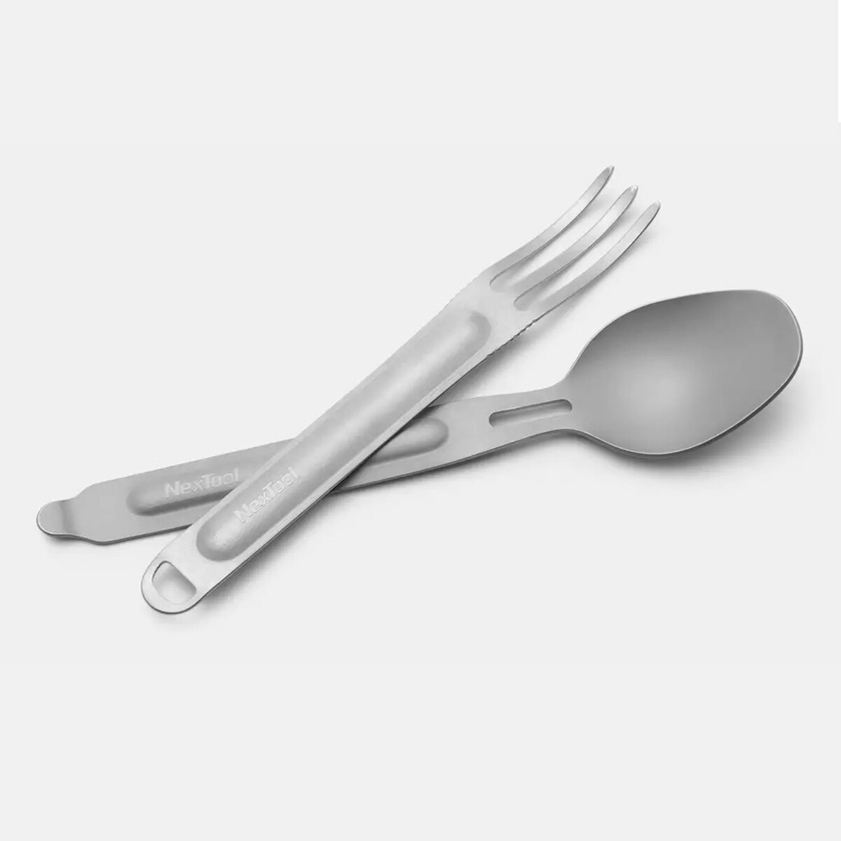 NEXTOOL KT5525 Titanium Spoon Fork Tableware Set Portable Cutlery Ultralight 25g