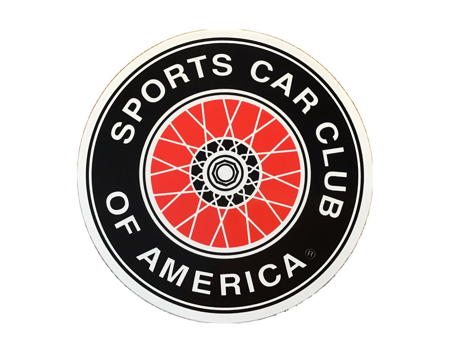SCCA Sports Car Club of America sticker INSIDE 2' Round *