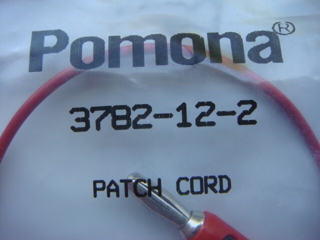 LOT of TWO (2) 12" POMONA MINIGRABBER-to-BANANA Cables 3782-12-2 -  New & Unused