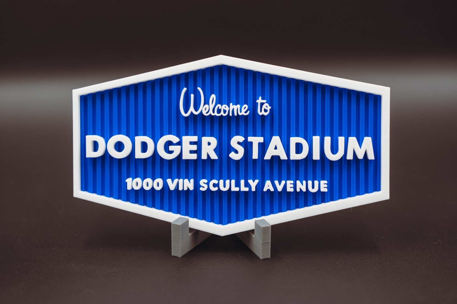 Welcome To Dodger Stadium 3D Printed Sign - For Desk or Wall Display