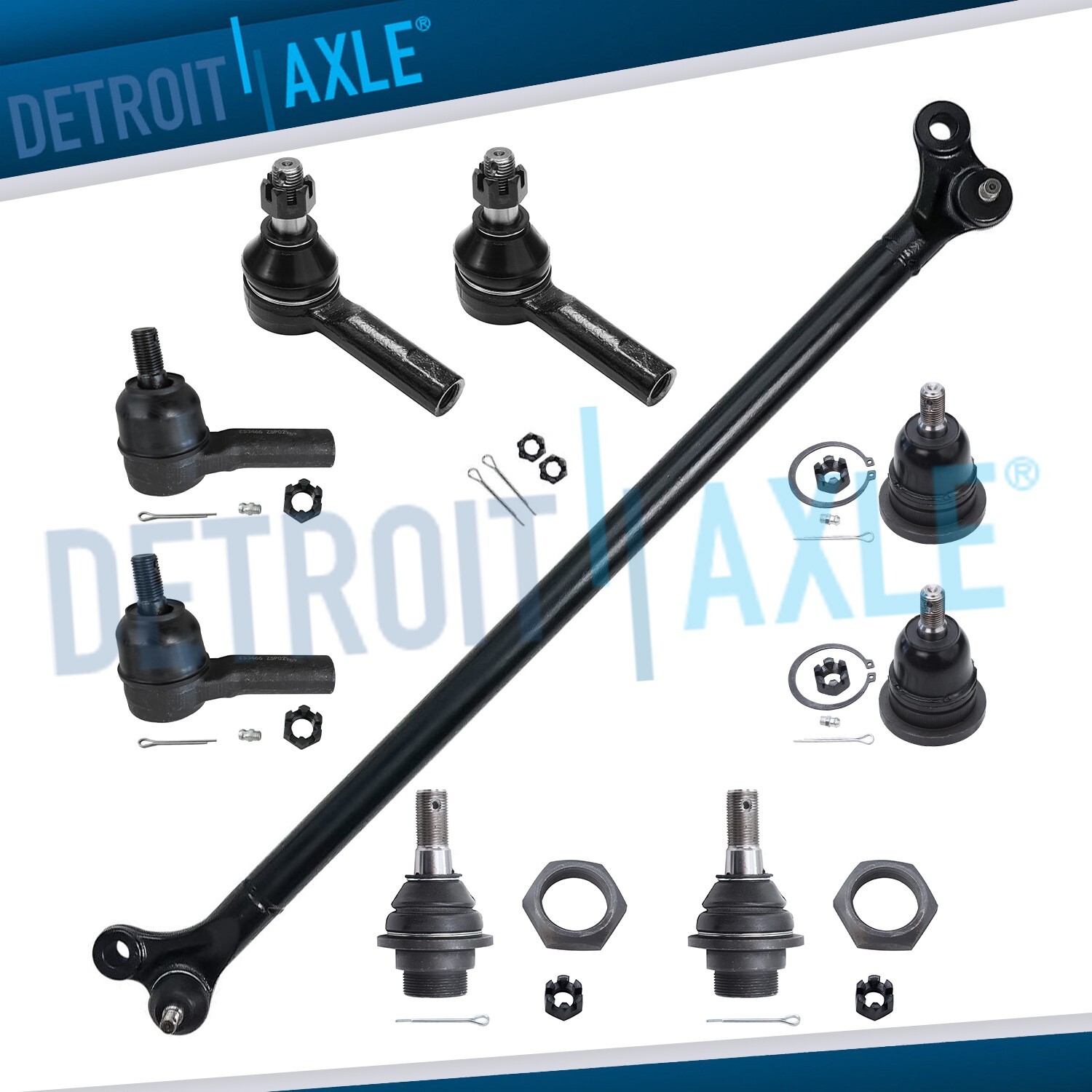 Front Inner Outer Tie Rods Ball Joints Center Link for 1998-2004 Frontier Xterra