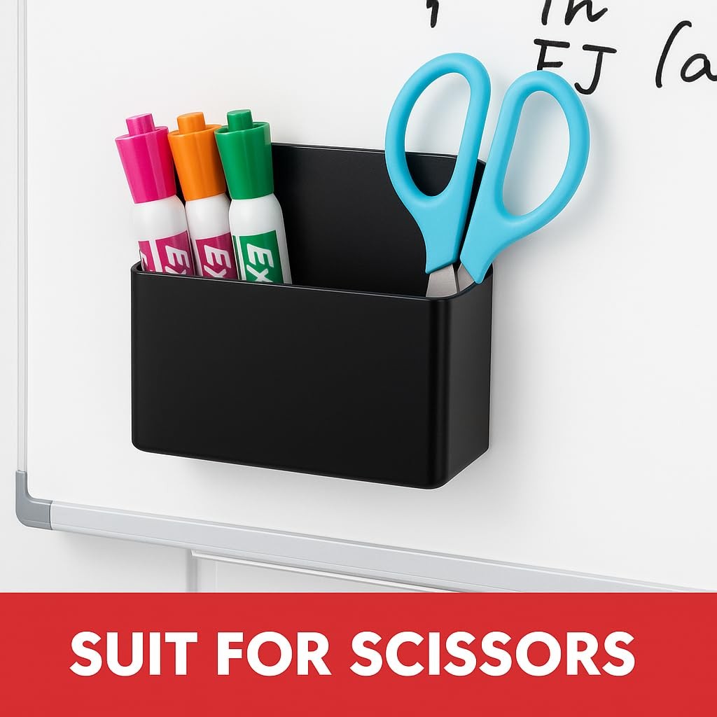 2 Pack Plastic Magnetic Pen Holder for Refrigerator, Dry Erase Marker Holder ...