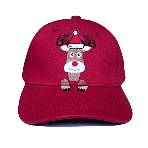 Christmas Baseball Cap Embroidered Reindeer Snowman Winter Trucker Cool