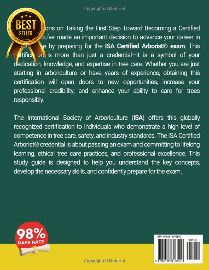 ISA Arborist Certification Study Guide Exam Preparation Manual Tree Care Profess
