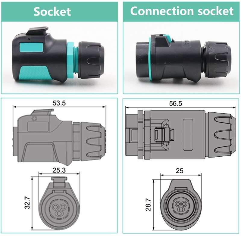 K16-H2 Core socket head R2 rear nut socket T2 square socket M2 connection socket