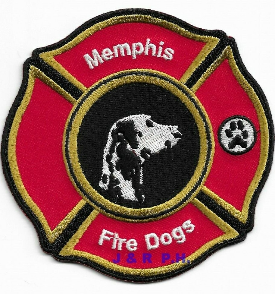 Memphis  FIRE DOGS, Tennessee (4" x 4" size) fire patch