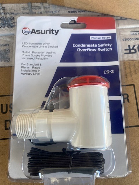 DiversiTech Asurity™ CS-2 Condensate Float Switch - PVC Pipe-Mounted Elbow (NEW)