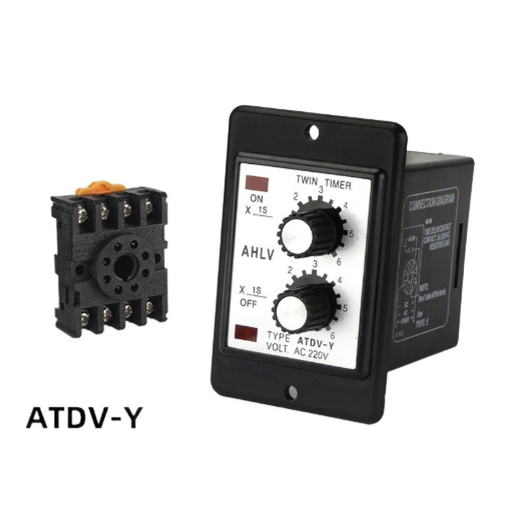 for For Time For relay ATDV-Y 220V AC Dual Cycle Delay Controller ABS Material