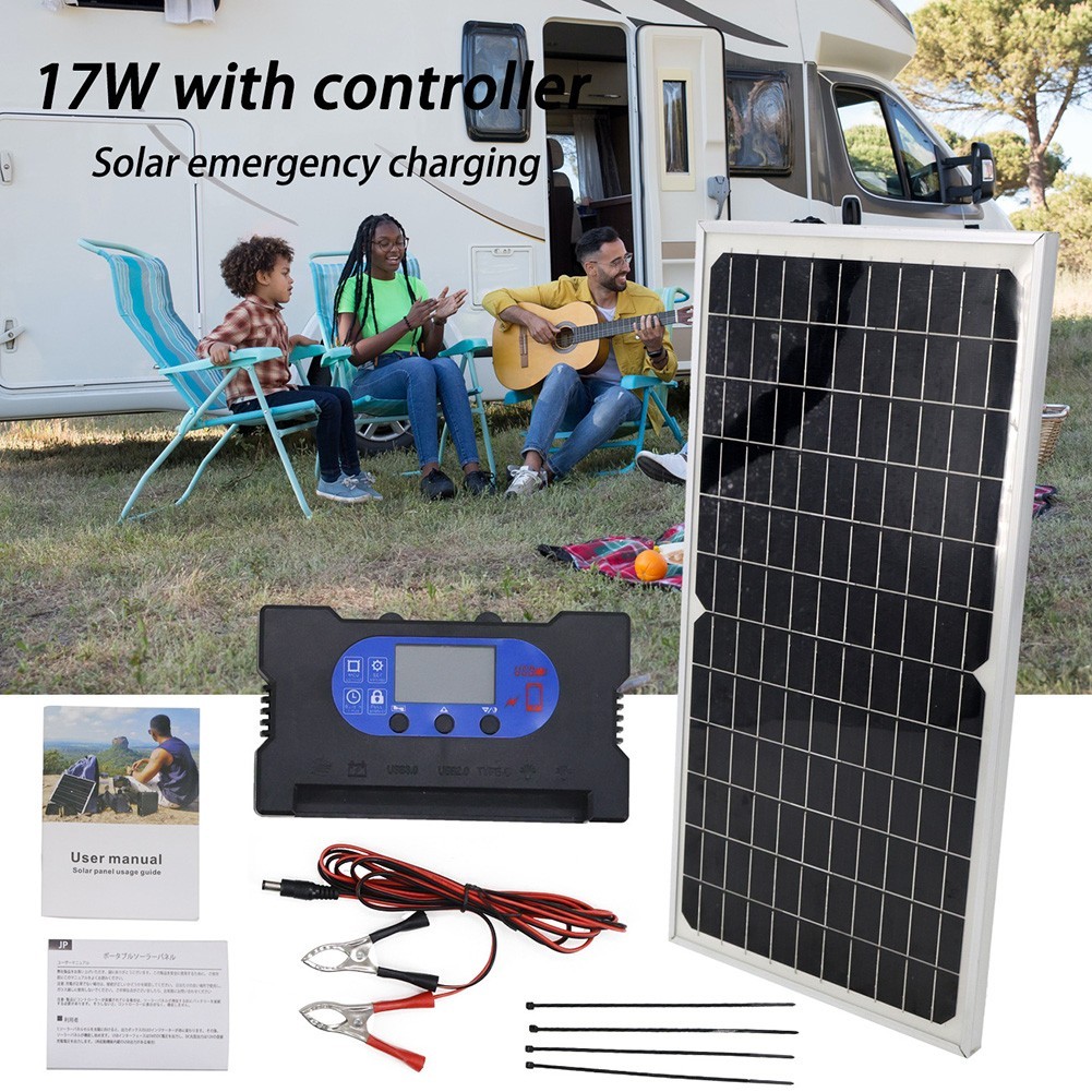 17W Monocrystalline Solar Panel with Easy Positioning for Maximum Sunlight