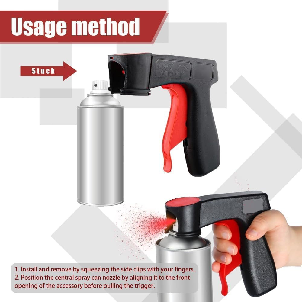 Aerosol Spray Can Trigger Handle 2-Pack Reusable Clip-On Grip Tool Adapters