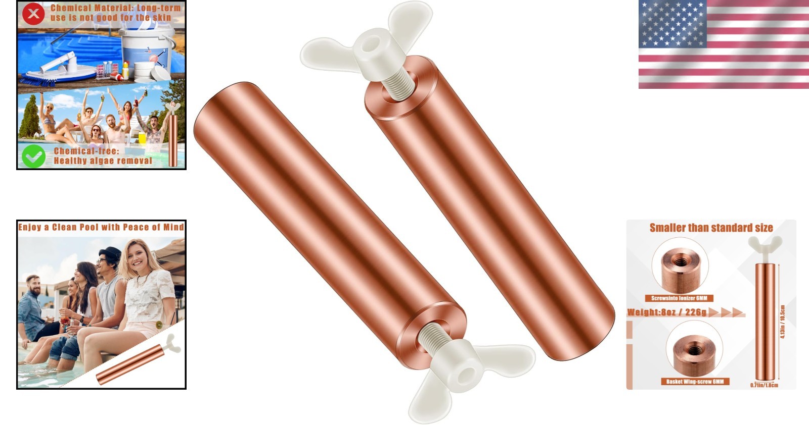 Solar Copper Anode Replacement for Pool Ionizer