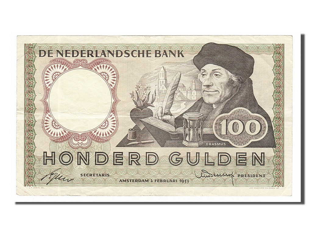 [#154791] Banknote, Netherlands, 100 Gulden, 1953, 1953-02-02, EF