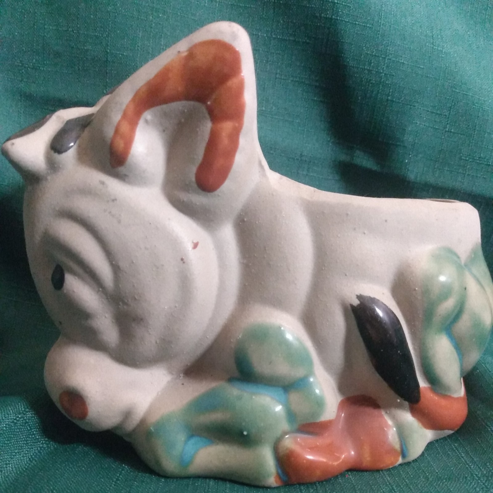 Kitchey Stoneware Donkey Planter Comic and Cute!