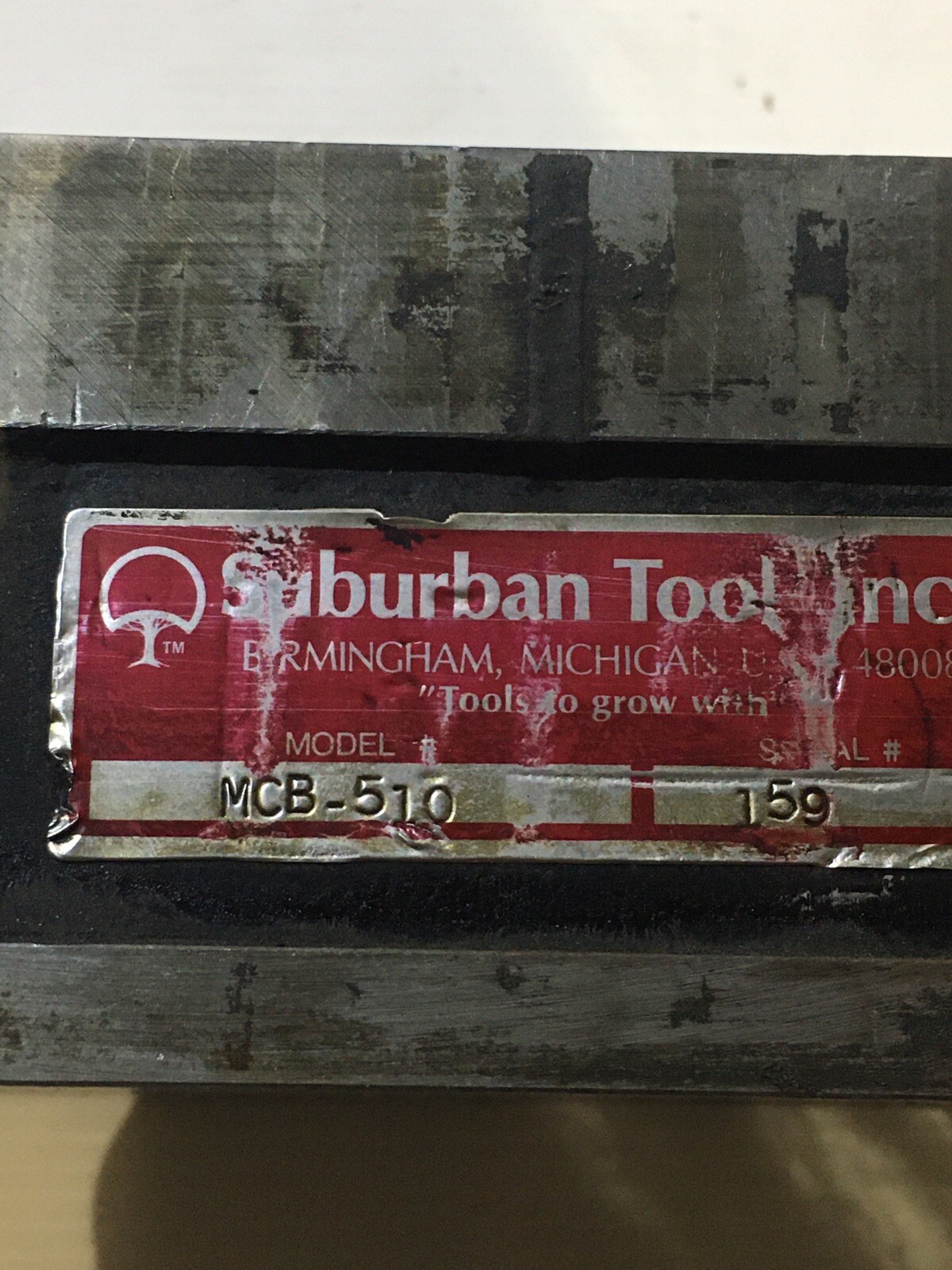 Suburban Tool MCB-510  10"x 5" Rectangular Permanent Magnetic Chuck W/ Extra set
