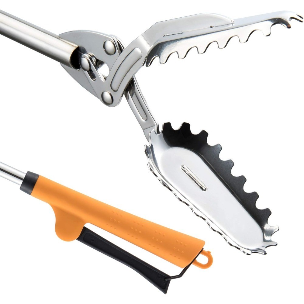 Stainless Steel Grabber Reacher Pickup Tool Heavy Duty Trash Picker Log Grasper