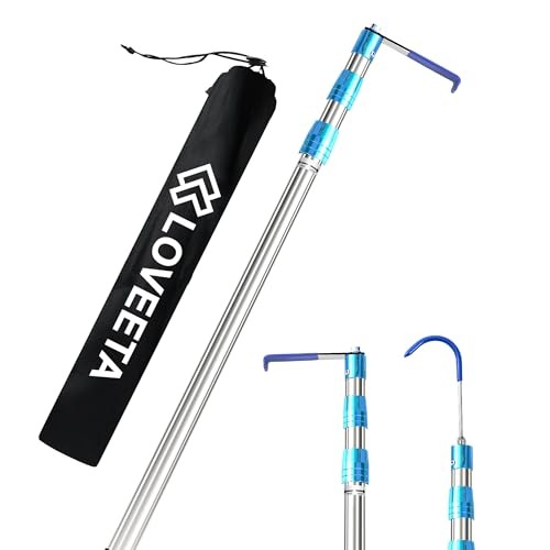 6.3 Ft Cargo Grabber Reach Retriever Tool - 2.0 New Upgraded Titanium Silver