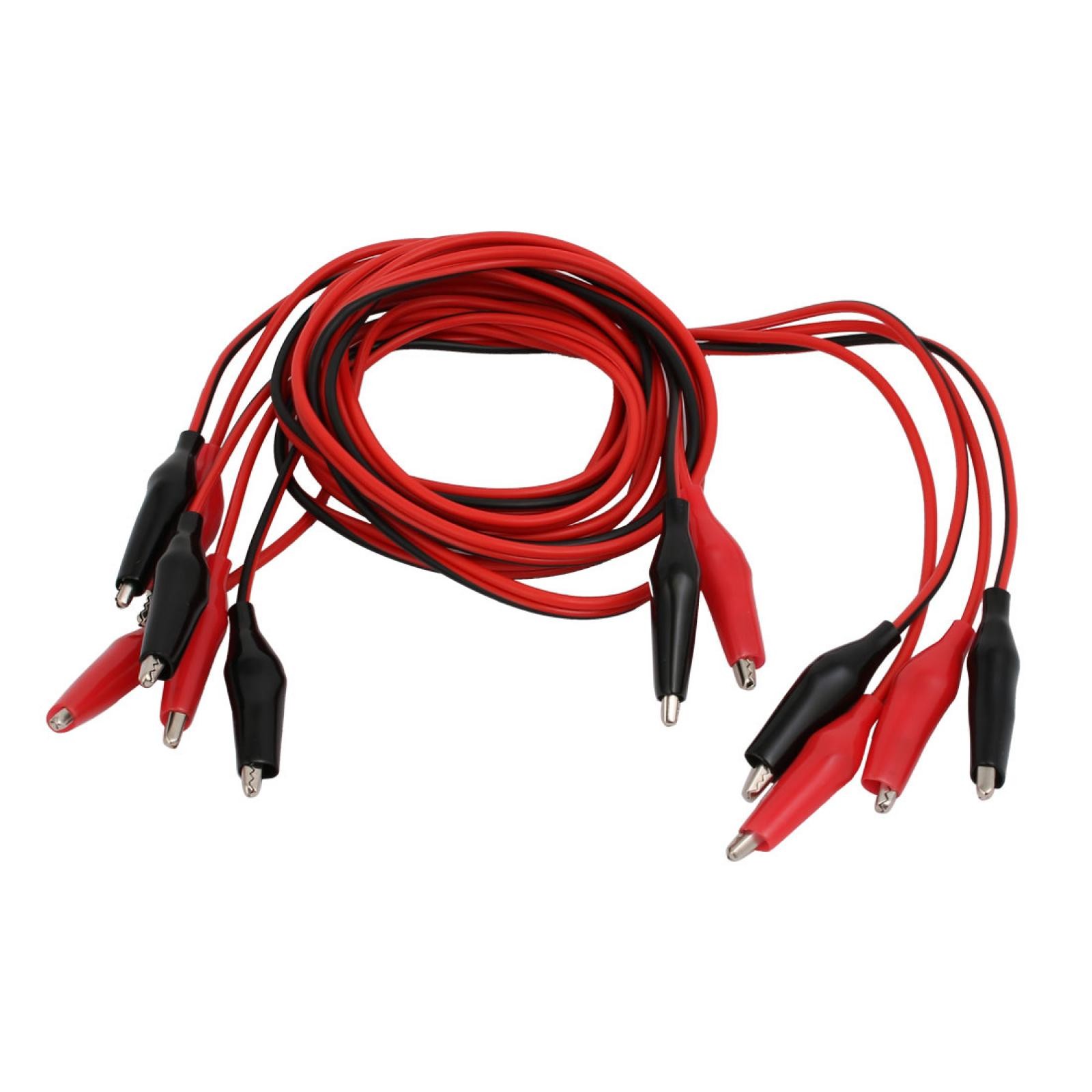 3 Pairs Alligator Connector Cable Jumper Wire Test Leads 1m Length