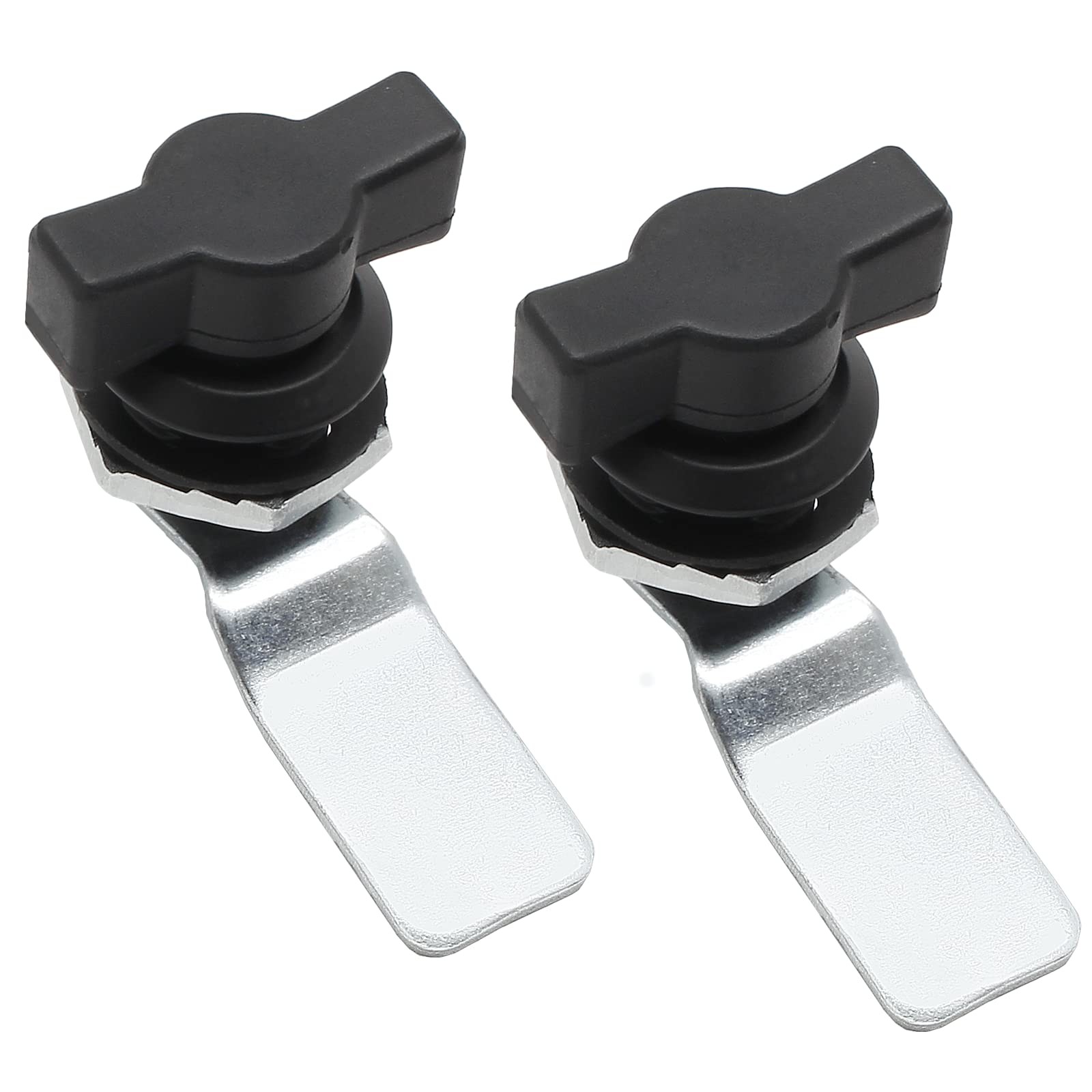 Kyuionty 2 Pcs Thumb Operated Offset Cam Lock, T Handle 2 Pack, Black
