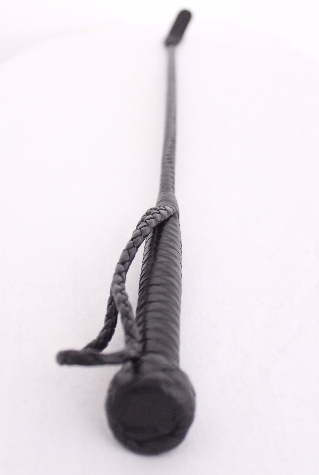 Riding Crop Horse Whip, Genuine Braided Leather Grip,Shaft & Leather Slapper