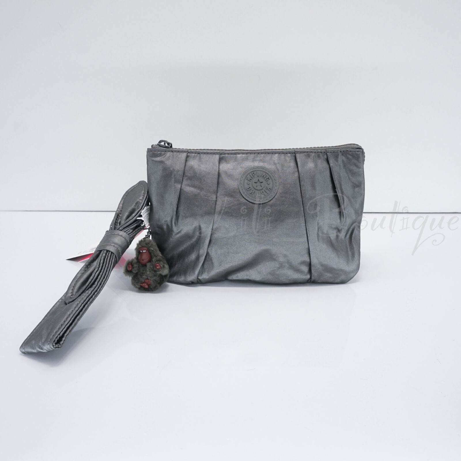 Kipling Creativity XL Pleat Extra LargePouch Polyamide KIB5P4 Moon Grey Metallic