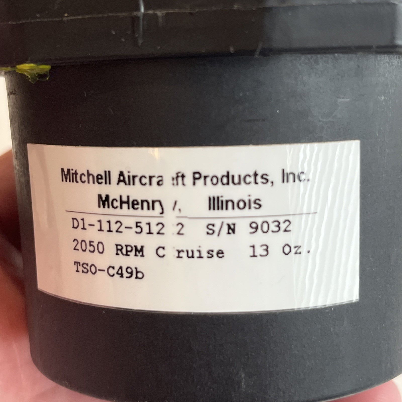 MITCHELL MECHANICAL RECORDING TACHOMETER P/N D1-112-512