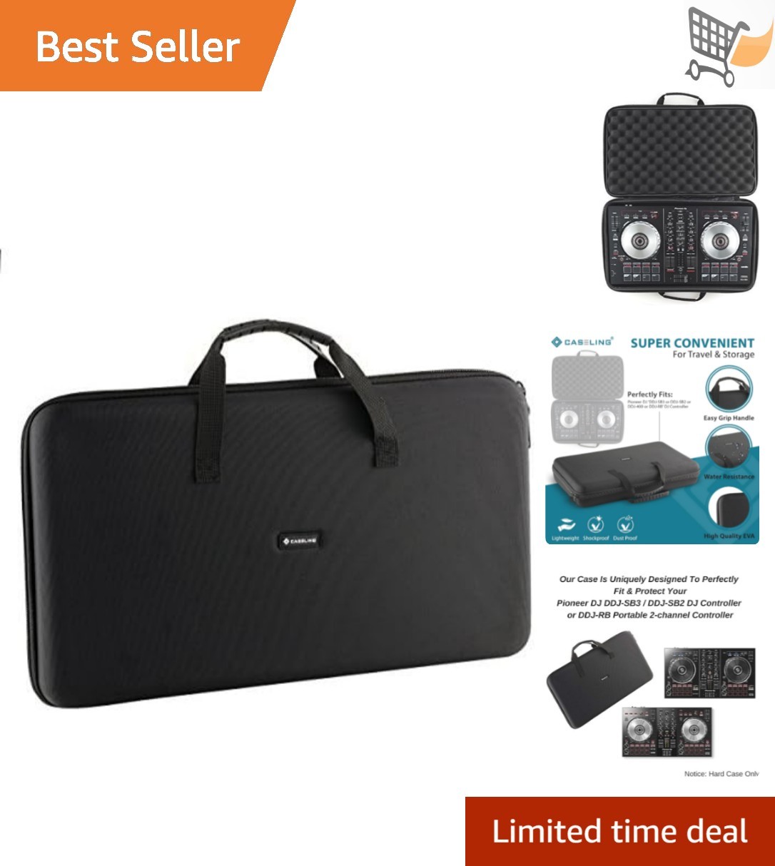 Hard EVA Waterproof DJ Controller Case for Pioneer DDJ Series Travel Storage