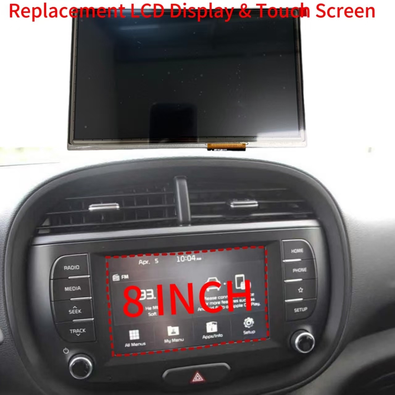 Replacement Kia Soul,Kia Optima,Kia Sorento Radio Navi 8"  LCD Display Touch OEM