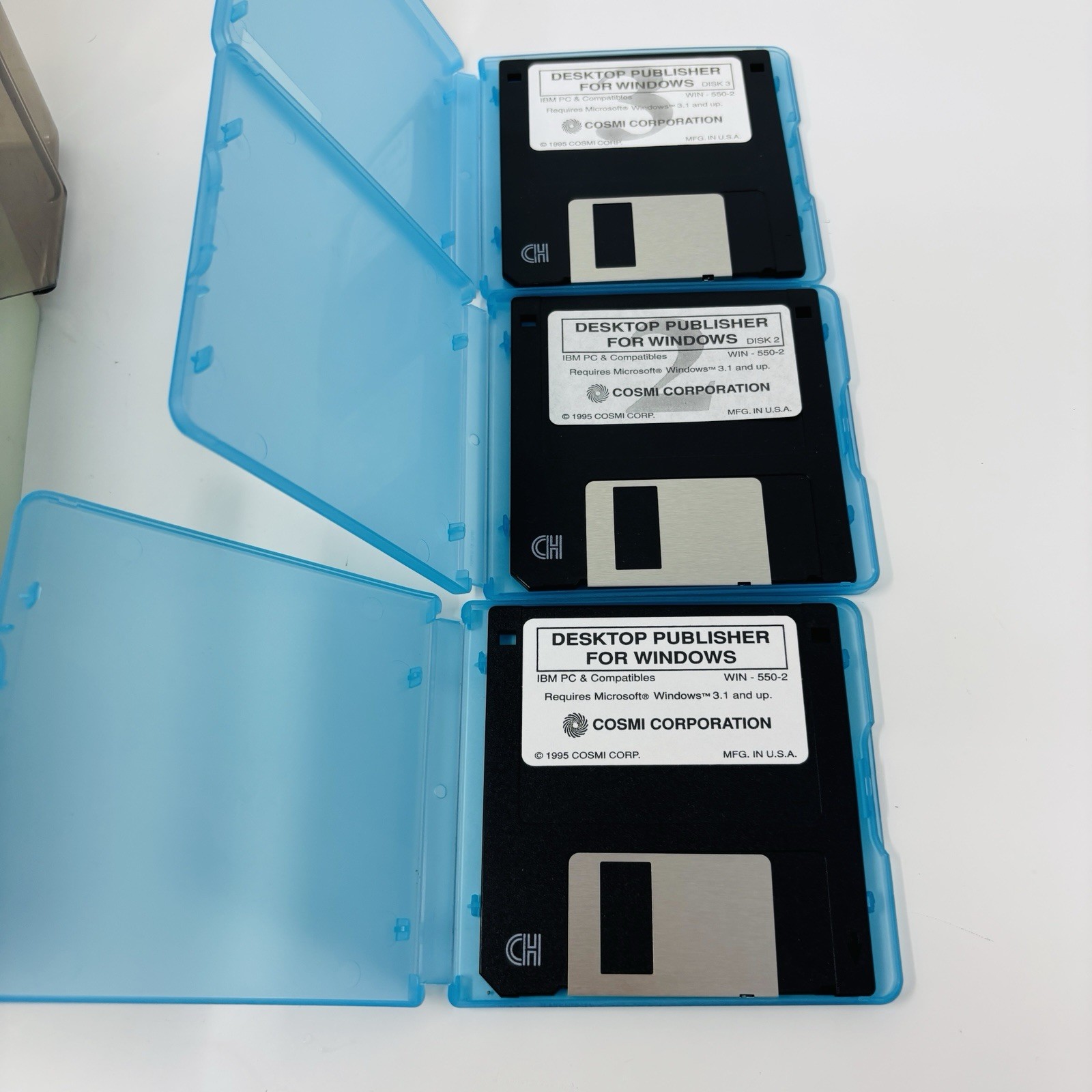 Desktop Publisher For Windows IBM Pc Win 550-2 Cosmi Corp 3.5" Floppy Disks x 3
