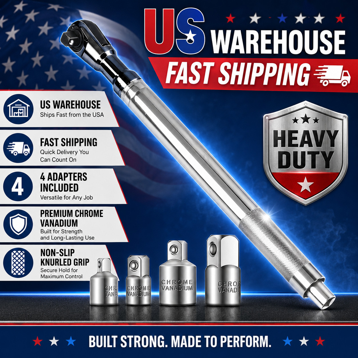 1/2" Offset Extension Wrench Impact Ratchet Extender for Electric Drill Adapter