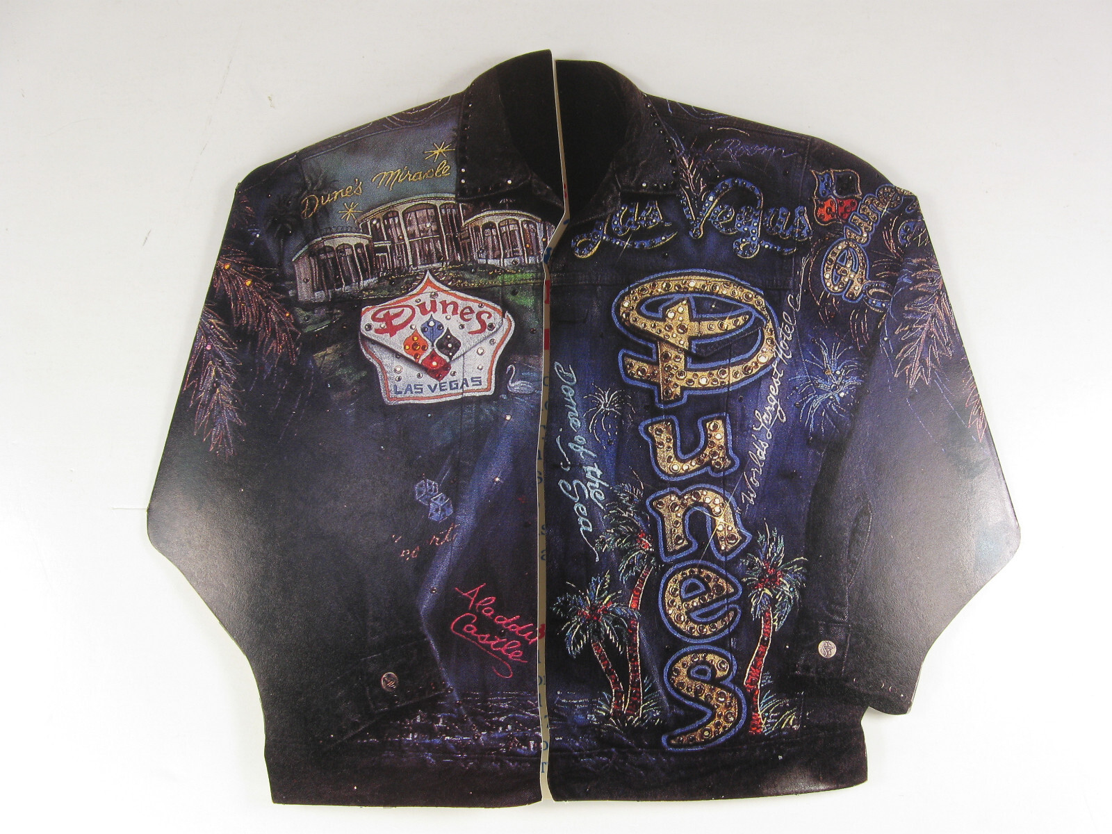 Dunes Denim & Dollars Slot Tournament Feb. 1992 Scarce Die-Cut Promotional Item