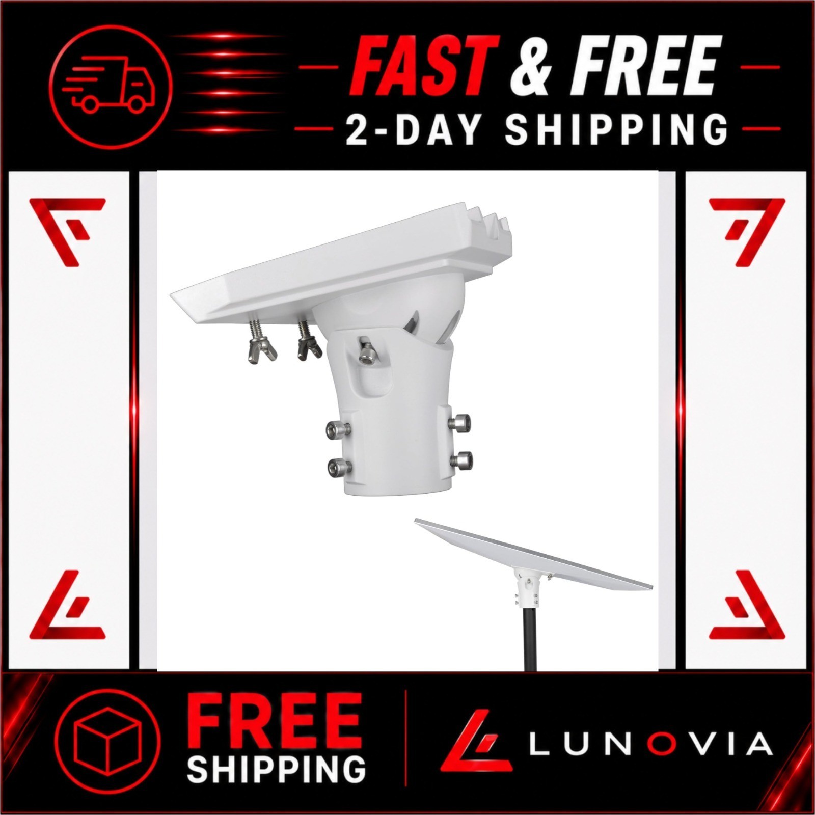 PowGrow Adjustable Pipe Adapter Wall Mount for Starlink Gen3/4/4X Dish