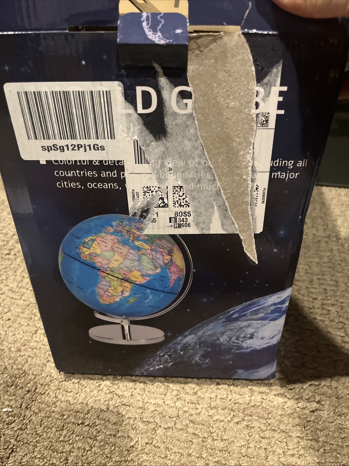 9" Illuminated Educational Kids World Globe + STEM Flags & Countries Interact...