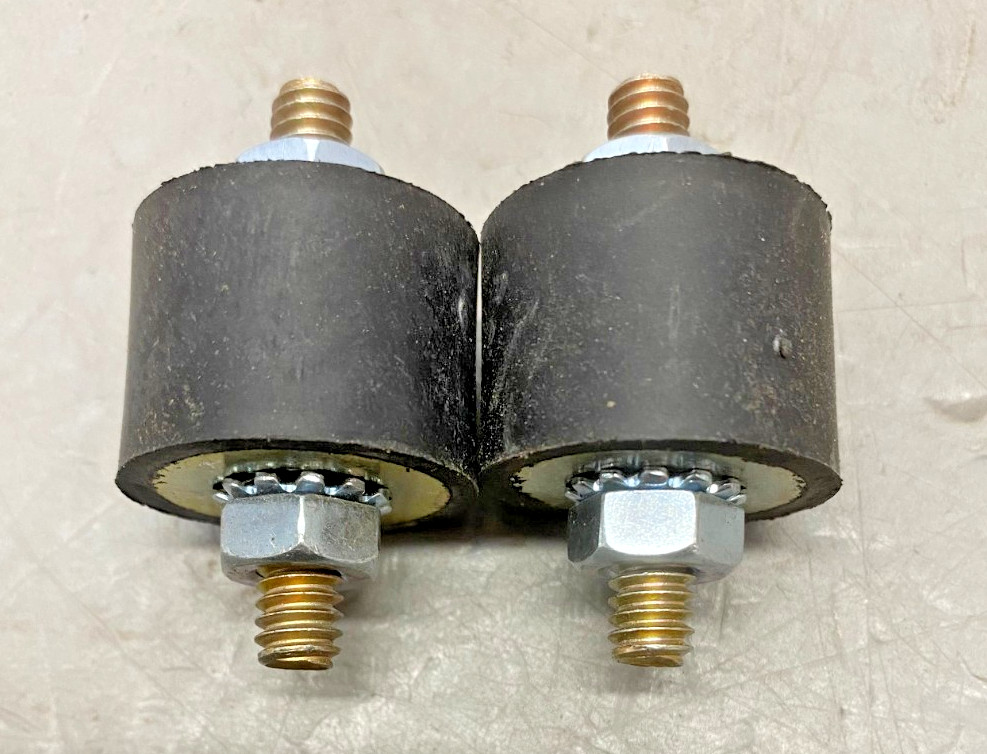 (2 pieces) Vibration Isolator 1"OD, 3/4"Long Rubber Bushing, 1 3/4" OAL, 1/4"x20