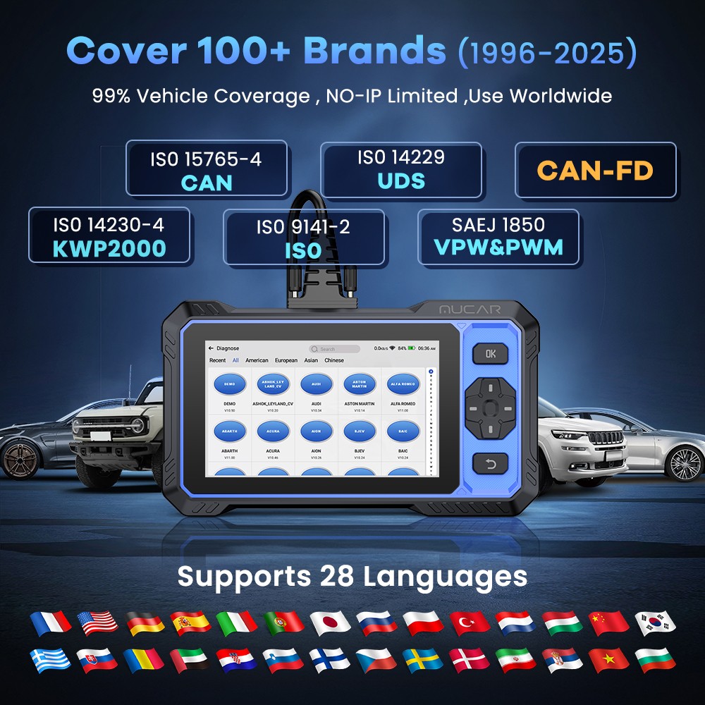 2025 MUCAR 682 Bidirectional All System OBD2 Scanner Diagnostic Tool Code Reader
