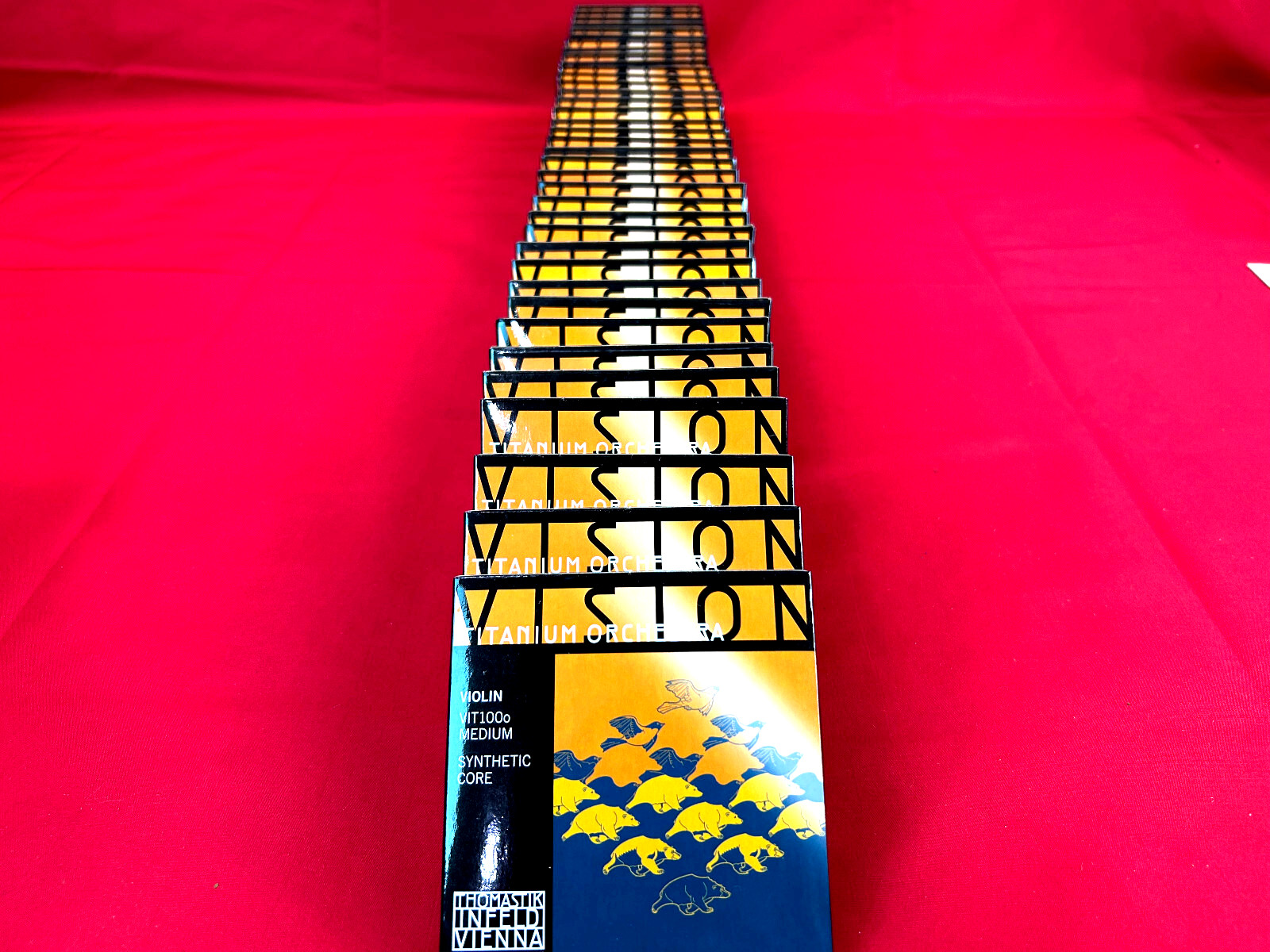 100% Authentic Thomastik Vision Titanium Orchestra Violin String Set Medium 4/4