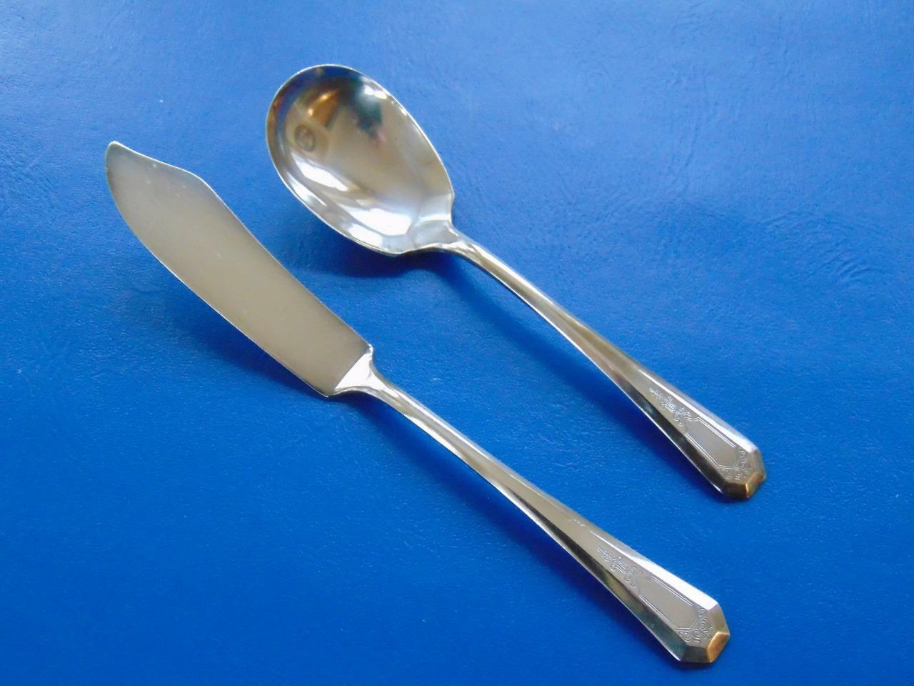 Rogers/International LA FRANCE Master Butter Knife and Sugar Spoon Silverplate