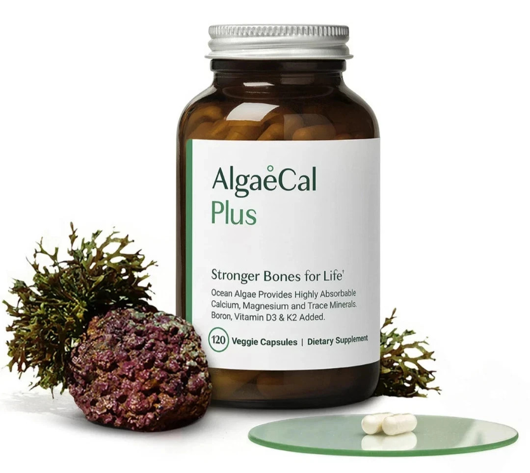 AlgaeCal Plus Stronger Bones Veggie Capsules Dietary Supplement Algae Cal 120Ct