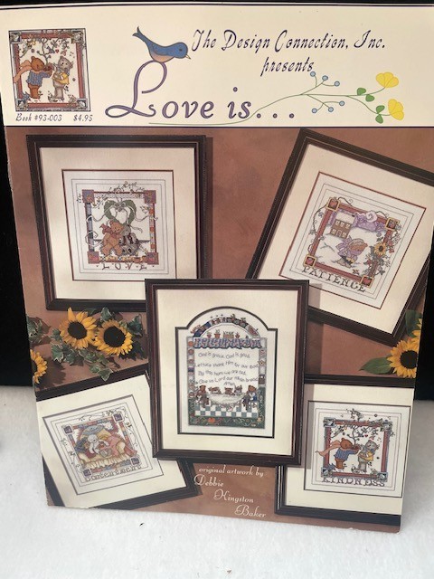 Design Connection "LOVE IS..."  Counted Cross Stitch Leaflet -5 Designs
