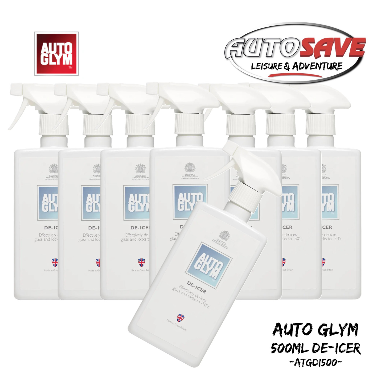 AUTO GLYM - 500ml De-Icer ~ x1 to x40 ~ Winter Essential ~ (DI500) **IN STOCK**