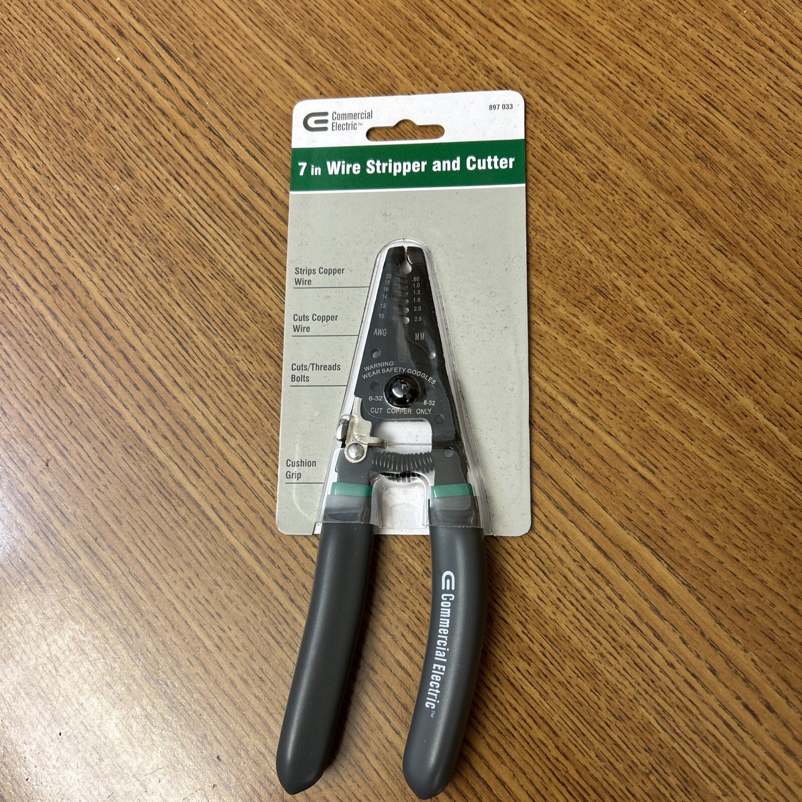 Commercial Electric  - 7 Inch Wire Cutting Stripping Pliers - #897 033 Strip