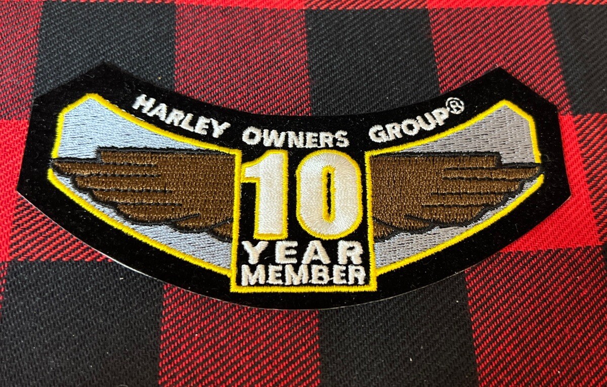 HOG HARLEY OWNERS GROUP 10 Year Member Jacket Vest PATCH Embroidered Wings
