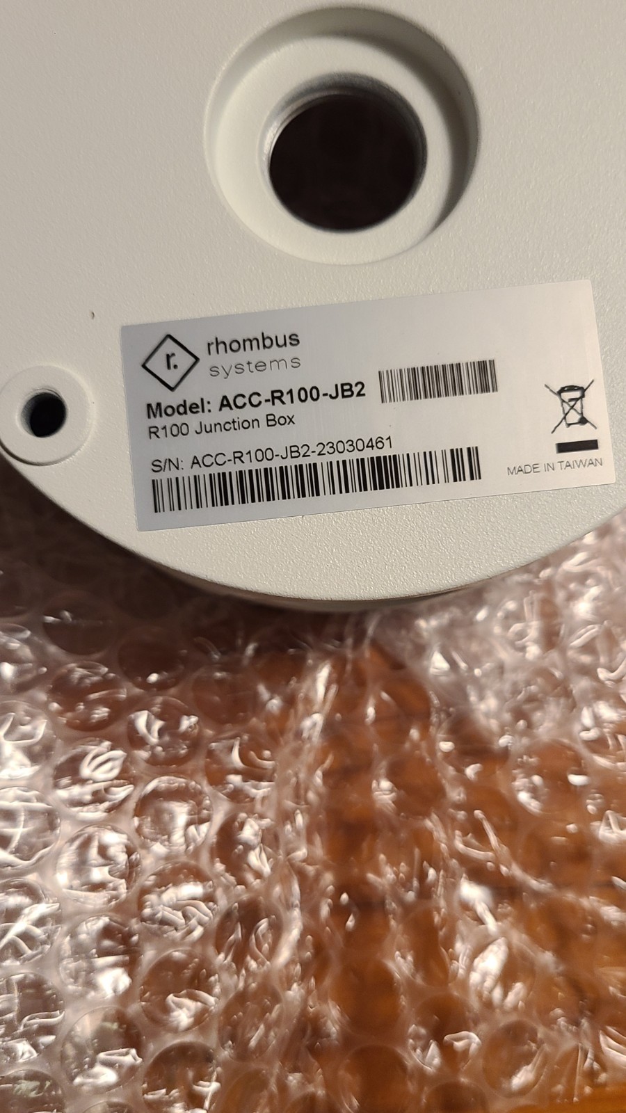 Rhombus ACC-R100-JB2 Camera Junction Box
