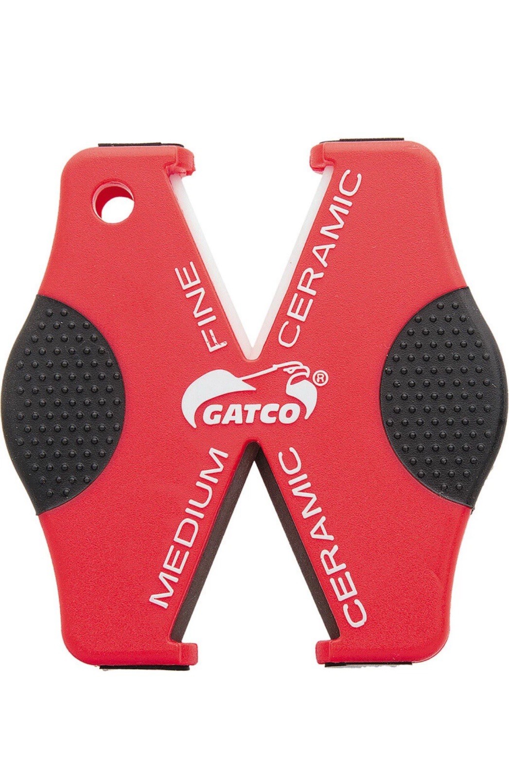 Gatco Red/Black Super Micro X Medium/Fine/Ceramic Knife Sharpener 6224