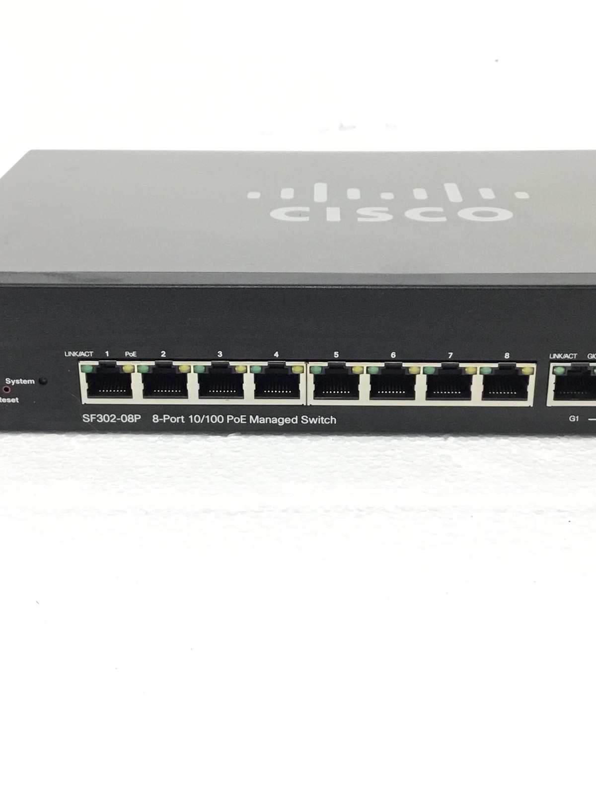 CISCO SF302-08P 8-Port 10/100 POE Network Managed Switch,WORKING,FREE SHIP,QTY