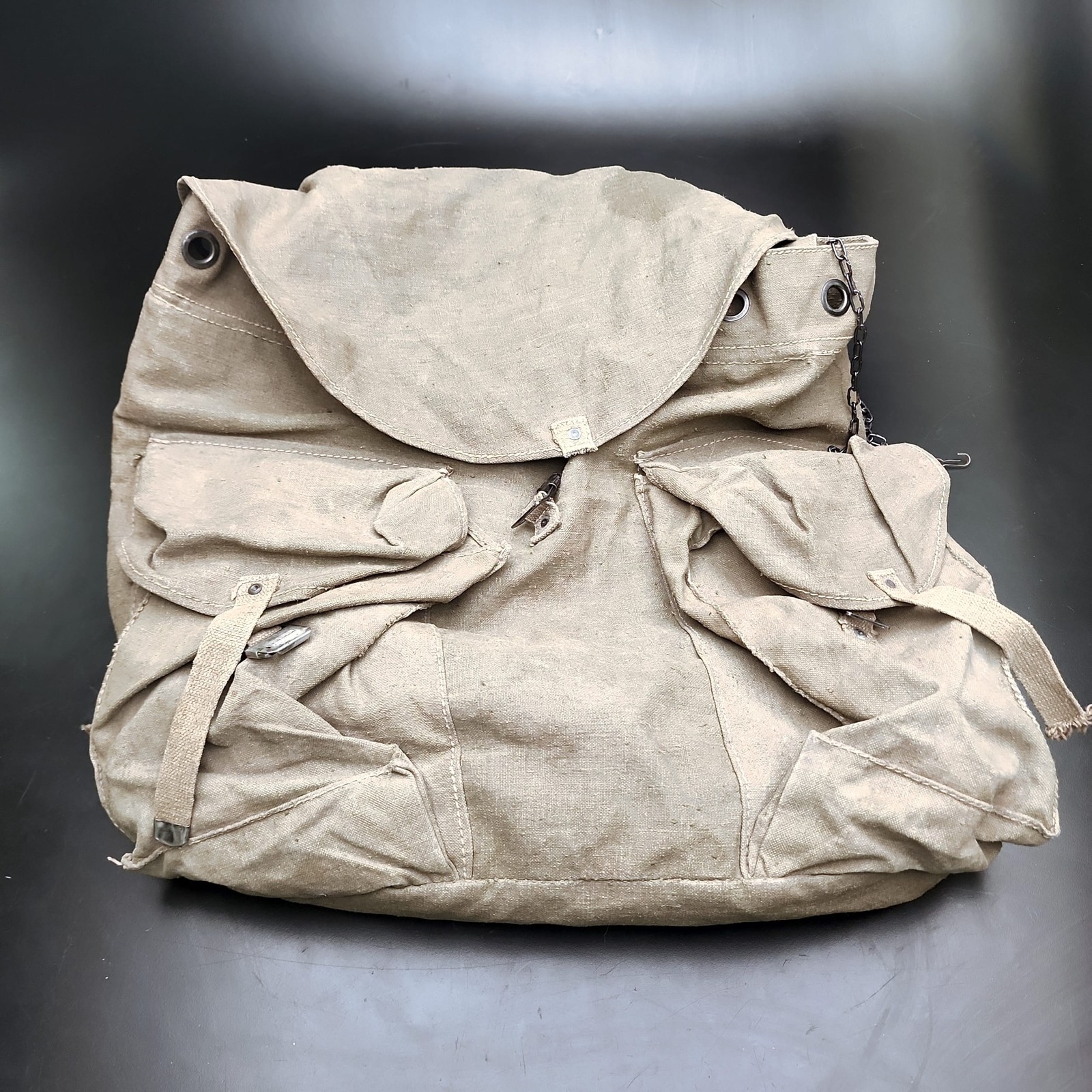 Italian Military M1962 Rucksack Vintage Heavy Canvas Backpack Large