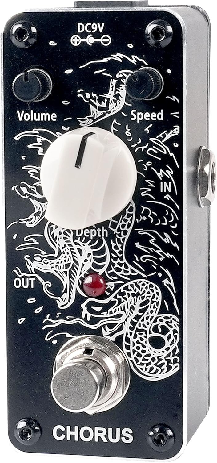 Sondery Chorus Pedal for Guitars, Mini Analogue Chorus Effect Pedal True Bypass