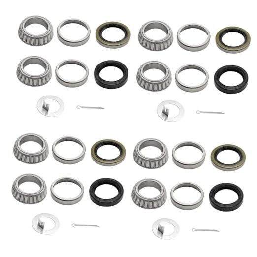 4Pcs for 1-1/16'' Axle Trailer Hub Bearings Kits, L44649/L44610 Bearings Set