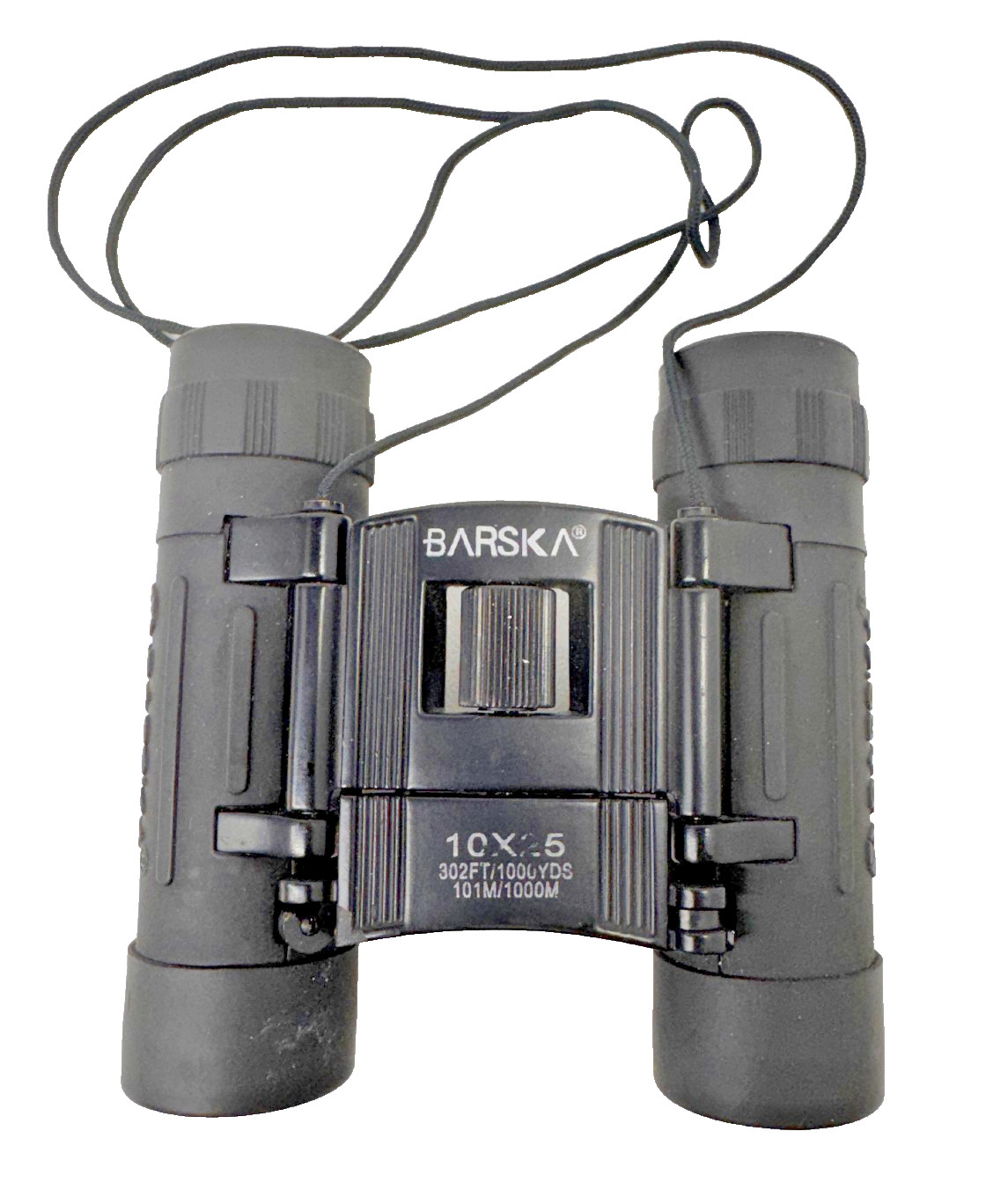 Barska Binoculars Compact 10 X 25 With Strap 302 FT 1000YDS Black