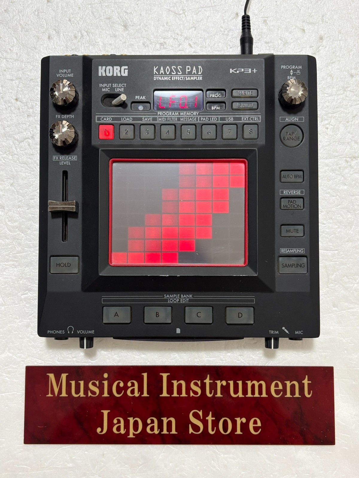 Korg KP3+ Kaoss Pad Dynamic Effect Sampler Used with Adapter Used from Japan