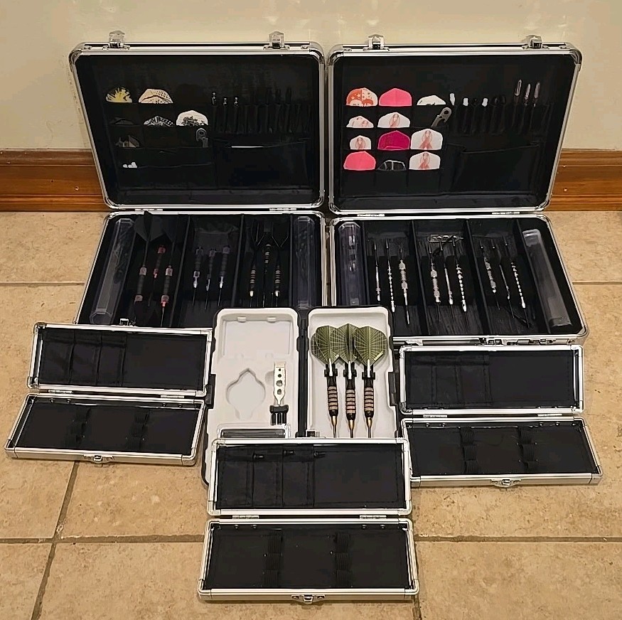 2 Casemaster Legion Aluminum Dart Storage/Travel Case 3 Viper Steel Tip